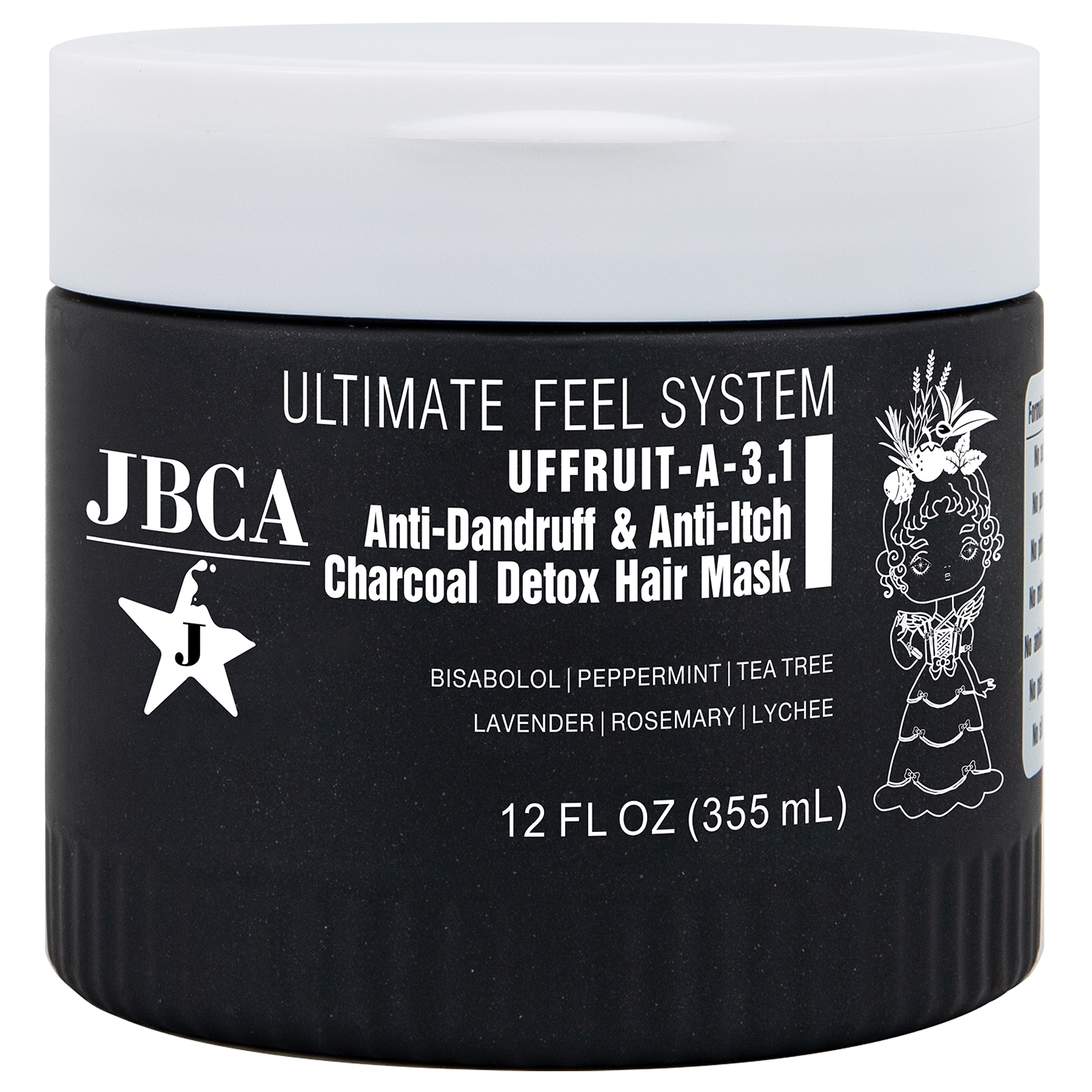 JBCA anti-dandruff charcoal detox hair mask product