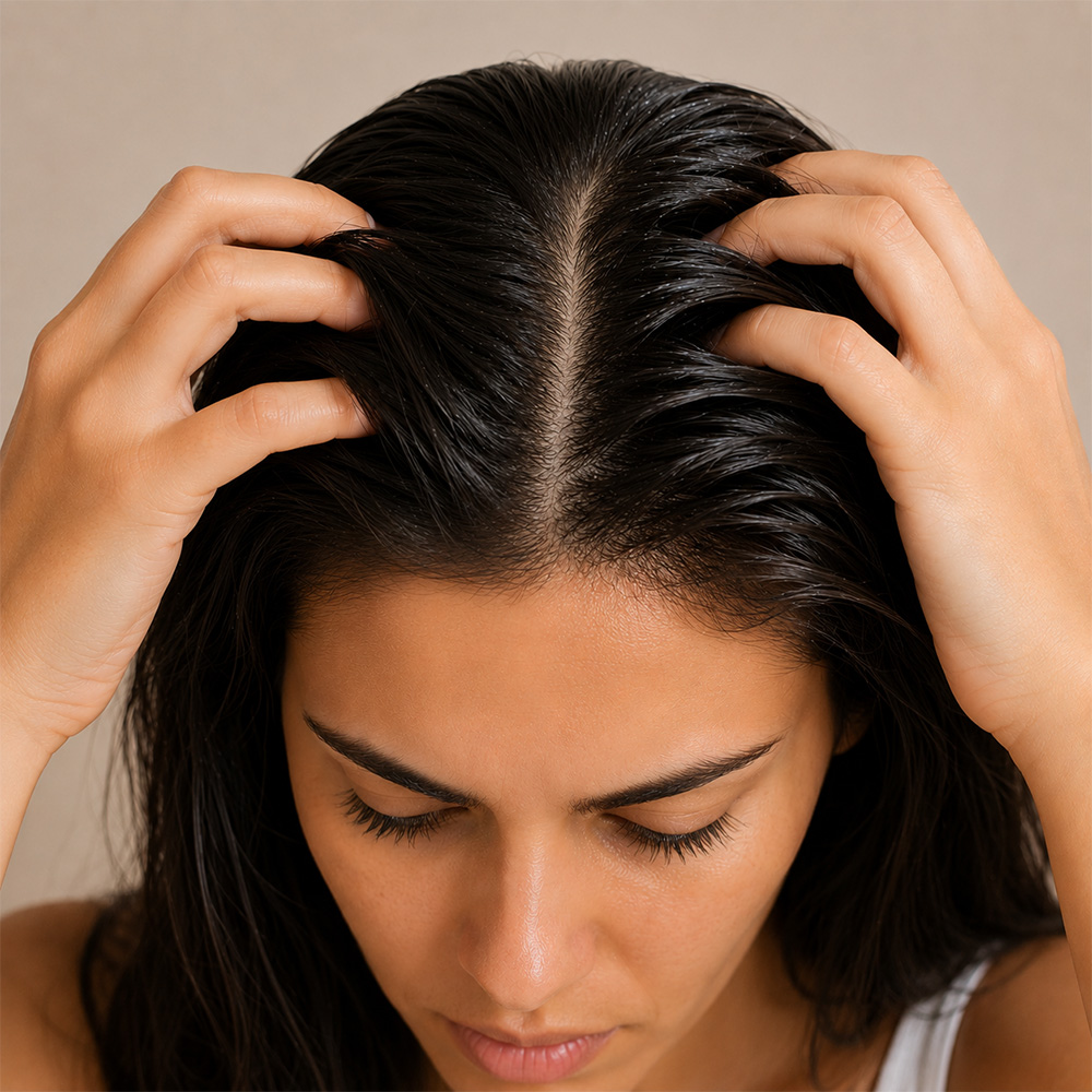 After fresh balanced scalp