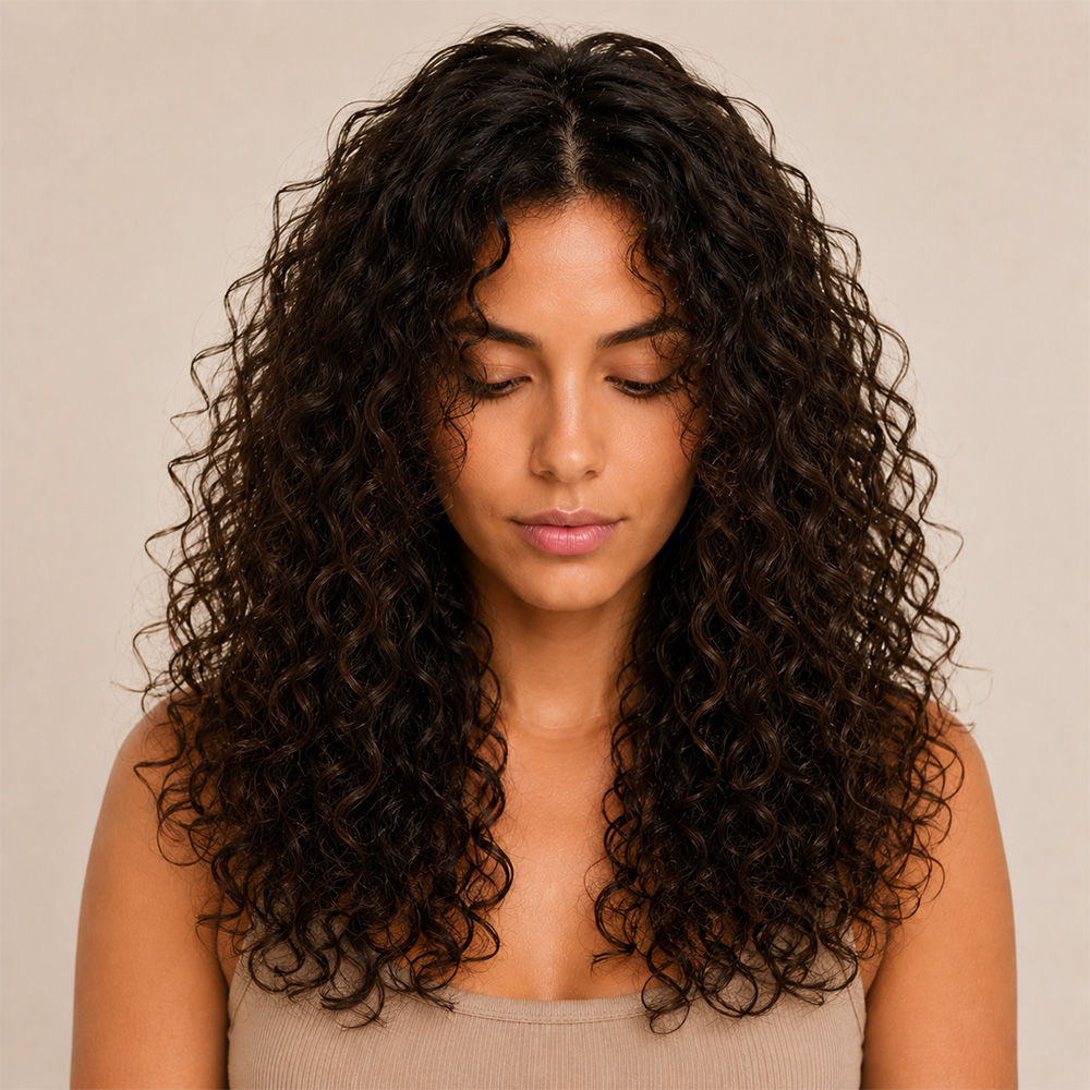 After refreshed defined curls