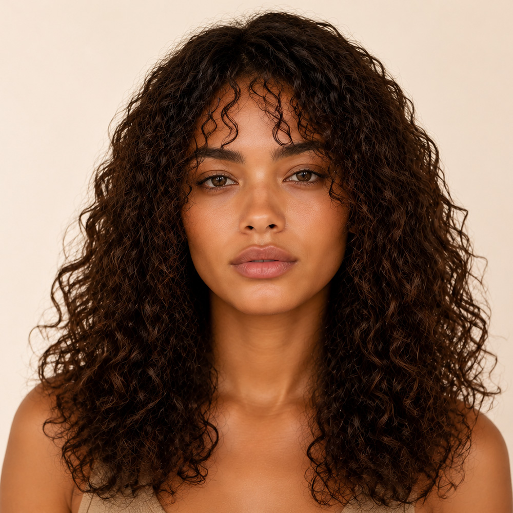 After soft prepped defined curls