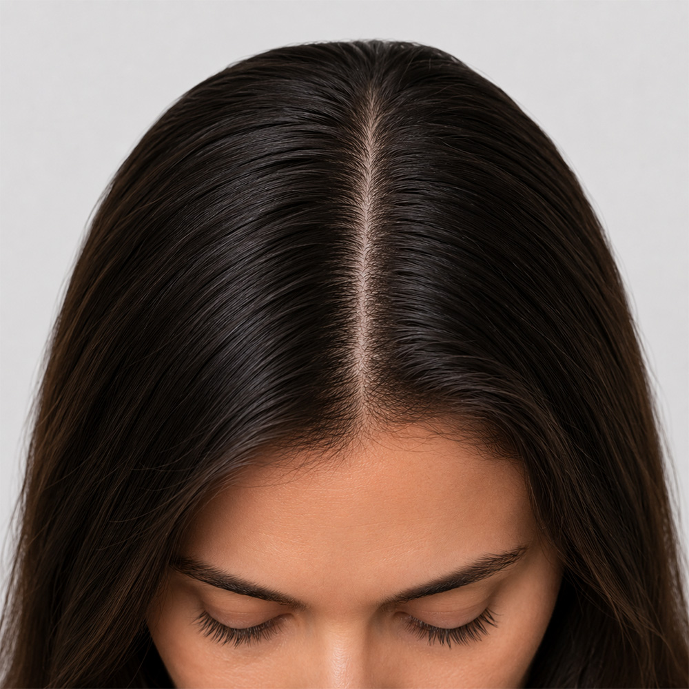 After soft soothed scalp