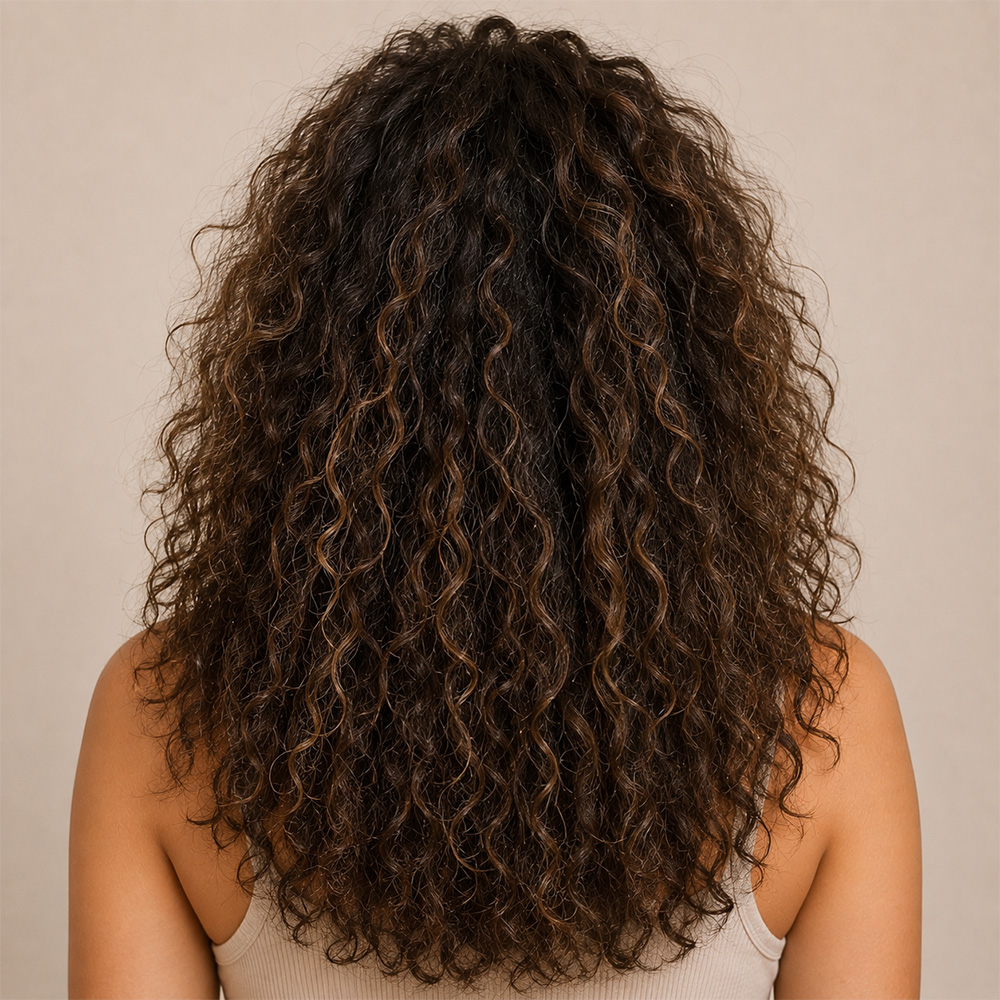 Before dry dehydrated curls