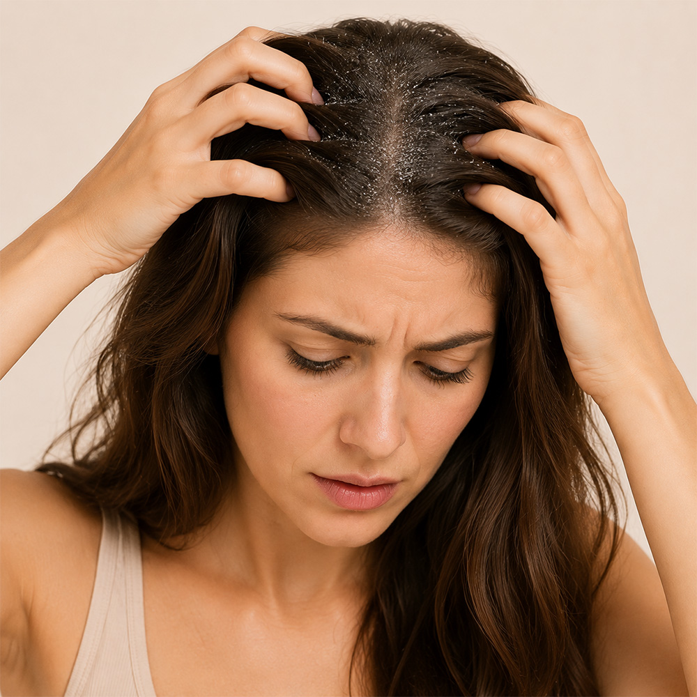 Before dry itchy flaky scalp unbalanced condition