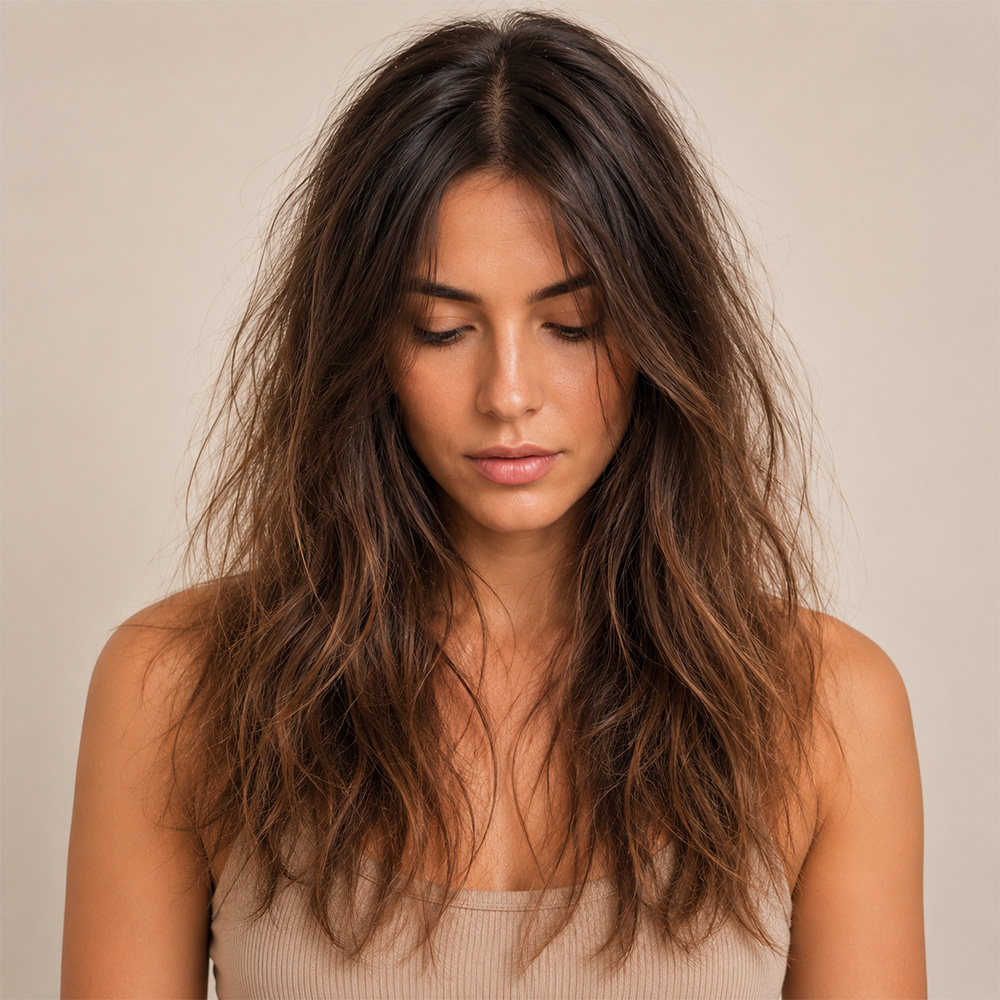 Before weak fragile hair