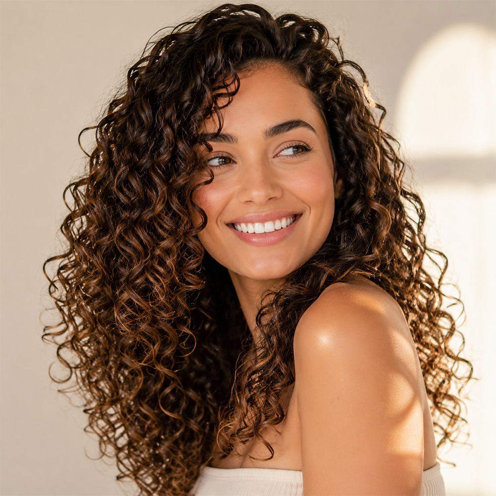 Hydration and medium definition gel for soft defined curls