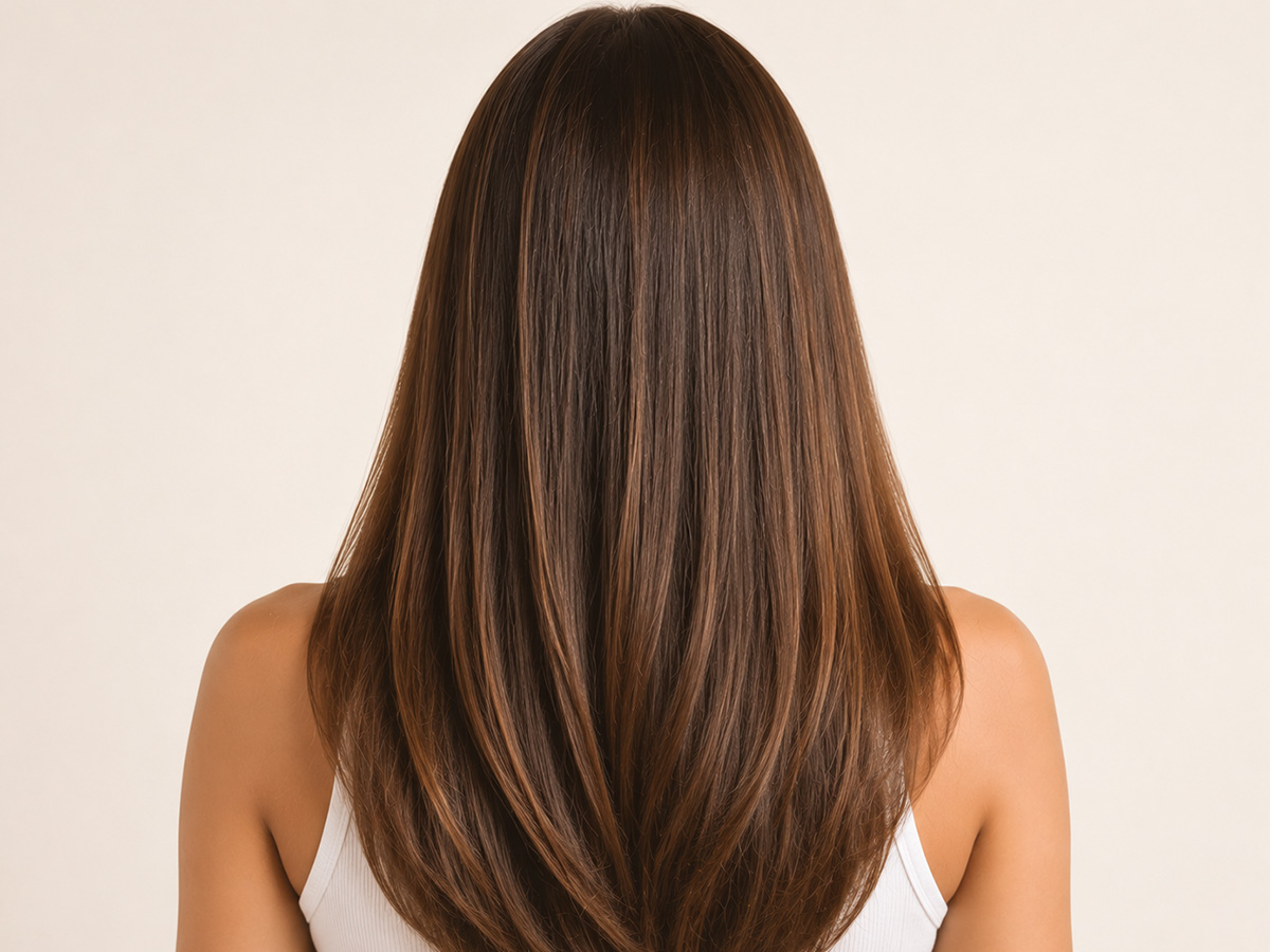 After hydrated healthy looking hair
