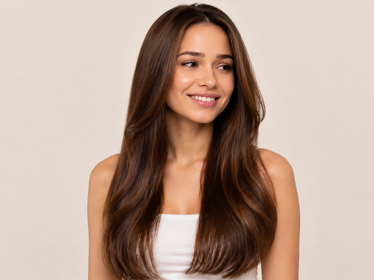 After soft healthy looking hair